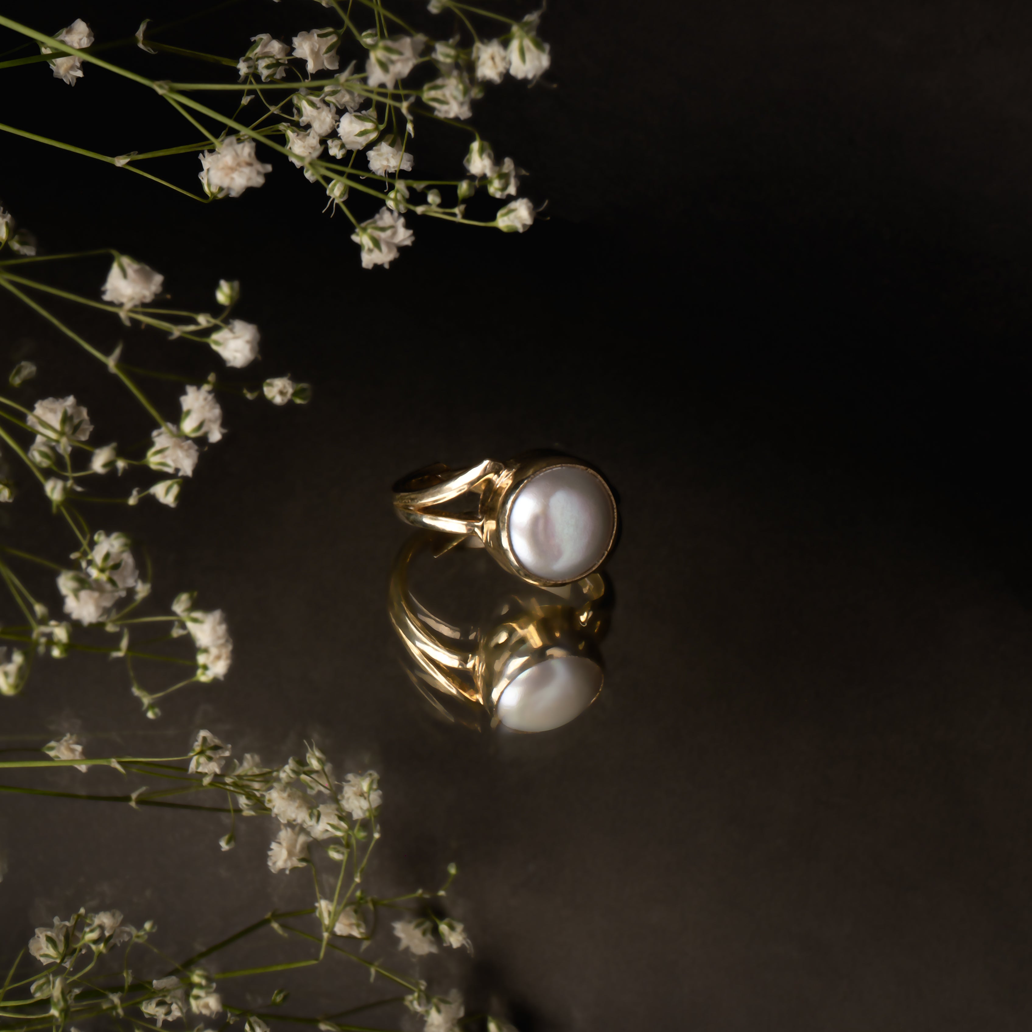 Promise Pearl (Moti) silver ring – Kundaligems.com