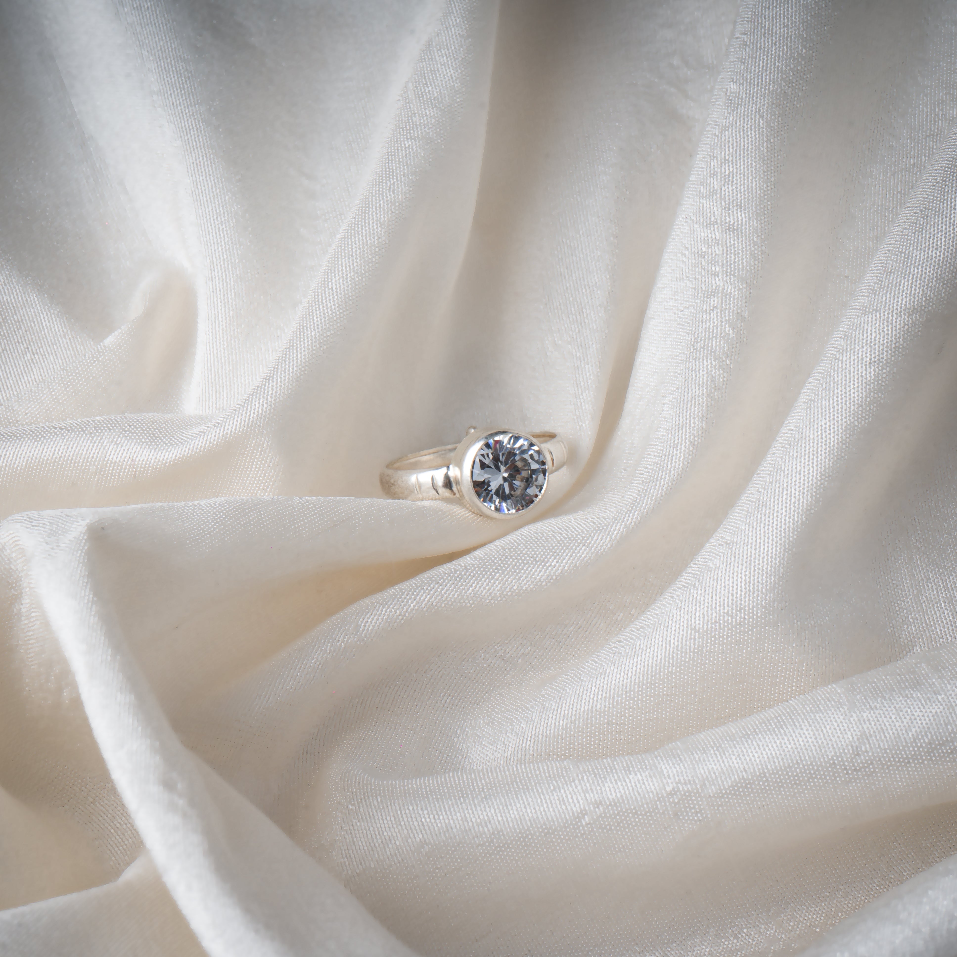 PTM 925 Sterling Silver Zircon (American Diamond) 7.25 Ratti or 6.6 cts  Astrological Gemstone Bis Hallmark Ring for Men & Women : Amazon.in:  Jewellery